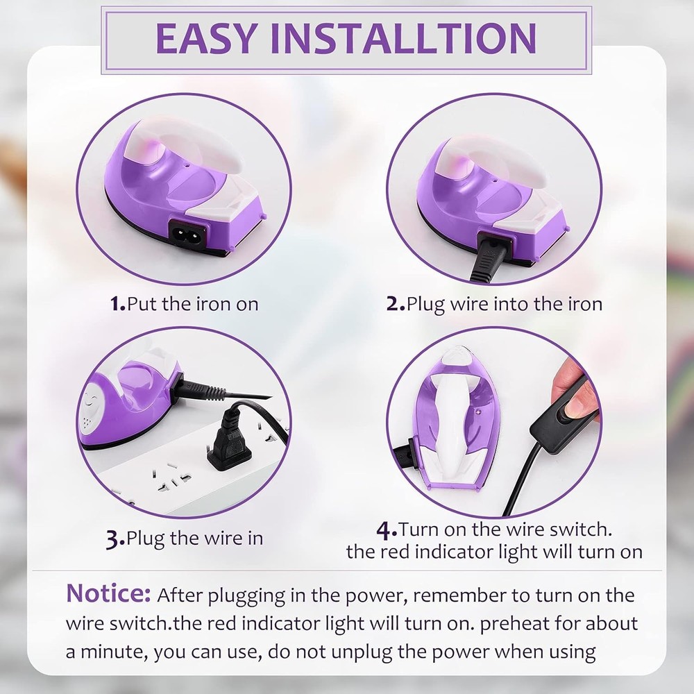 Compact Mini Heat Press Iron - Perfect for Small Projects & Fabric Types!