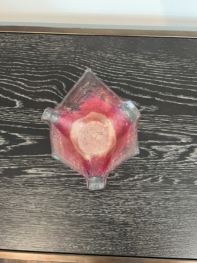 Studio Art Glass Handkerchief Candle Holder
