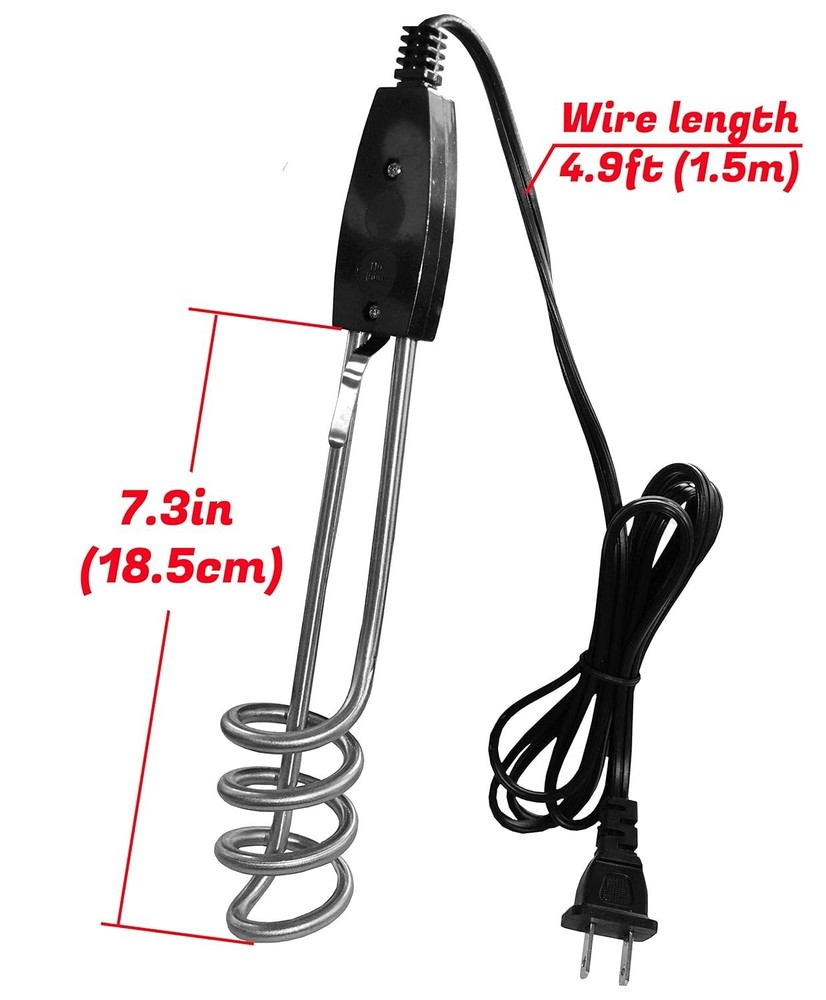 1000W 110V Portable Electric Immersion Water Heater Element Bucket Boiler A4