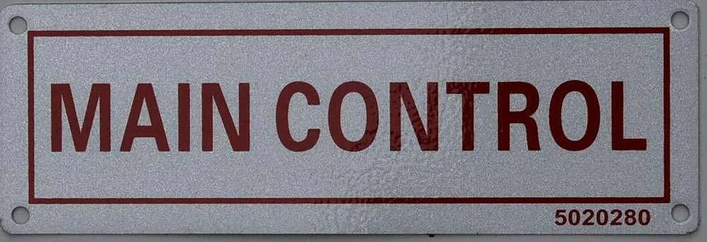 Main Control Sign (White, Reflective !!, Aluminium 2X6)-REF24-1027