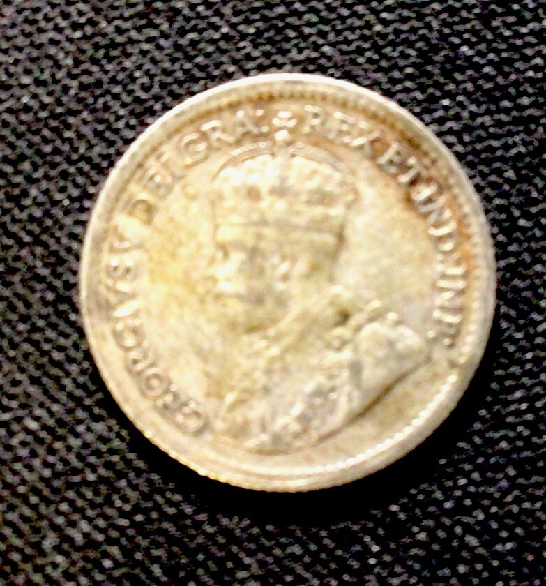 1920 Canada Silver! 5 Cents. ENN Coins
