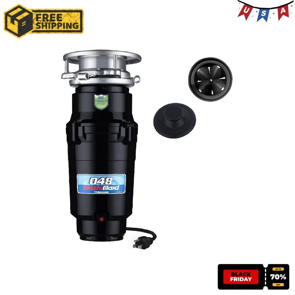 Waste Maid 1/3 HP Continuous Feed Corded Garbage Disposal 10-US-WM-048-3B