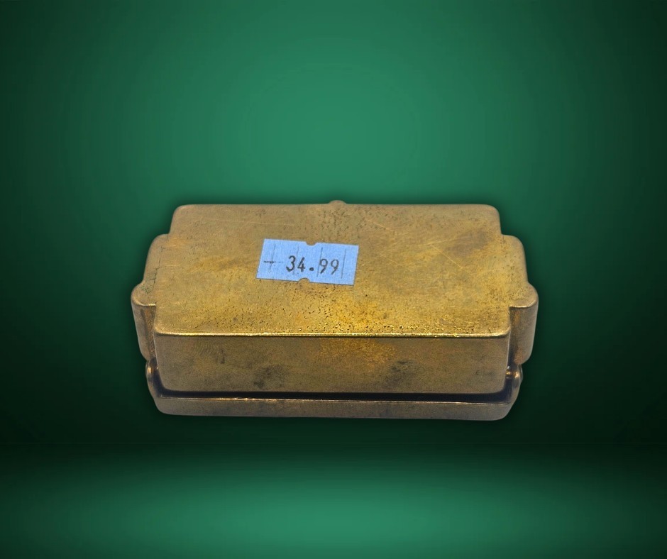 Brass Devided Trinket Box With Floral Designe (#723)
