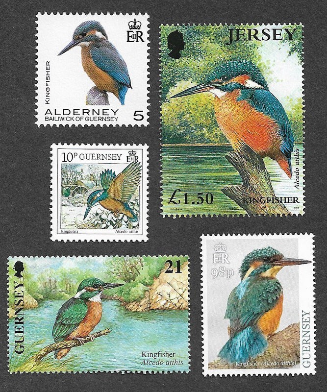 BIRDS KINGFISHERS NATURE COLLECTION  MNH