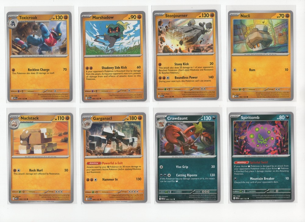 Pokemon ME1 Mega Evolution C/U/R Complete Set 122 Cards