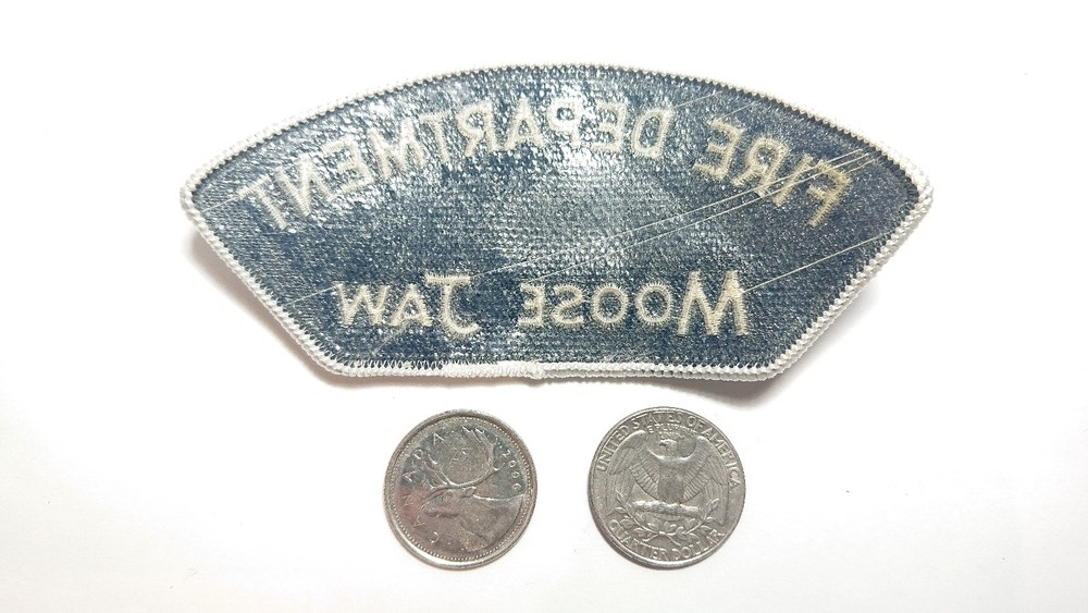 Fire Department Moose Jaw Saskatchewan White Patch Badge Crest