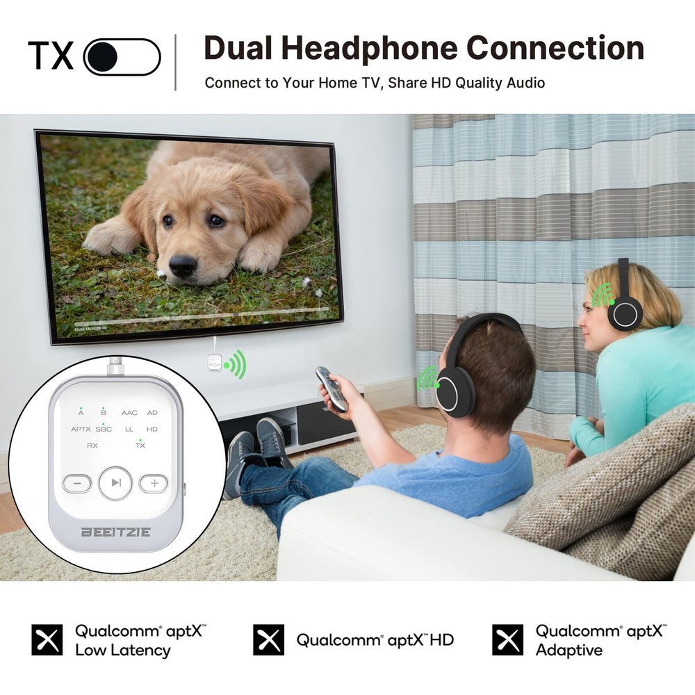 Ultra Bluetooth 5.4 Transmitter & Receiver,2-in-1 Wireless Audio Transmitter ...