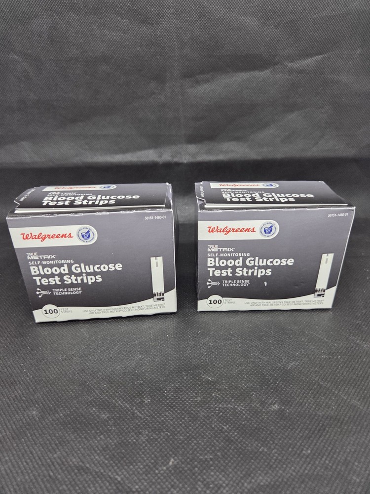 Walgreens Blood Glucose Test Strips 100 count 2 boxes 200 total