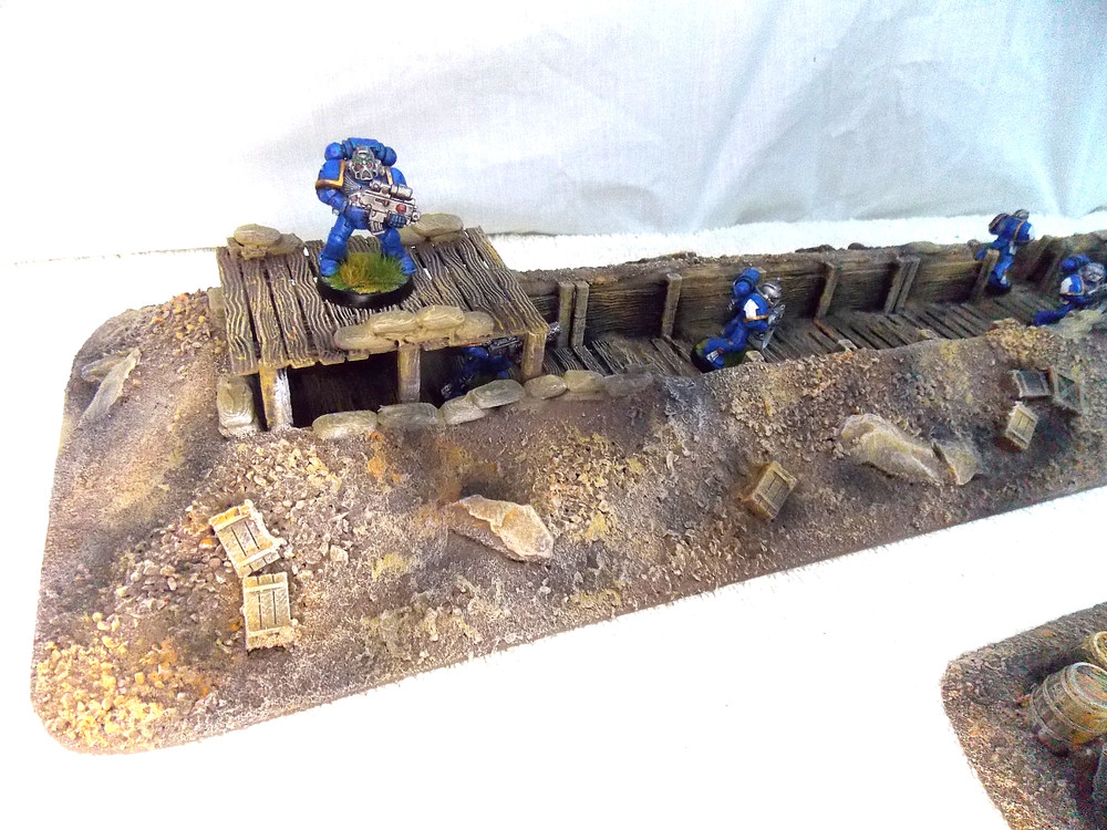 WARGAMING TERRAIN PAINTED TRENCH SYSTEM