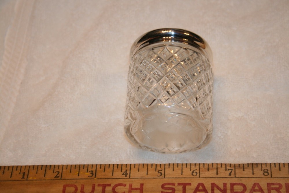 Antique CM Sterling & Cut-Glass Dish