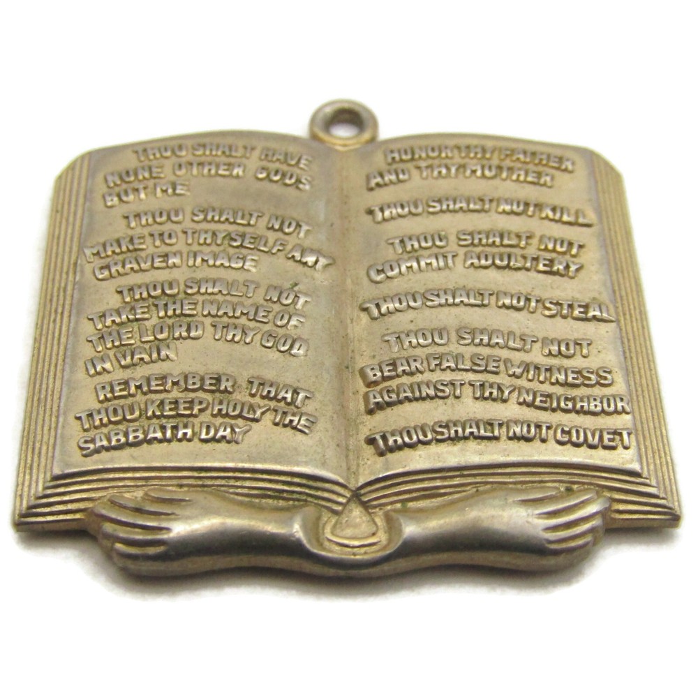 The Ten Commandments Charm Vintage High Quality