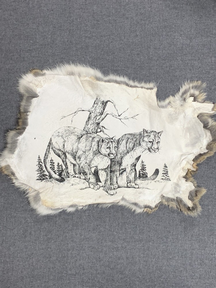 Printed Rabbit Pelt: Cougar
