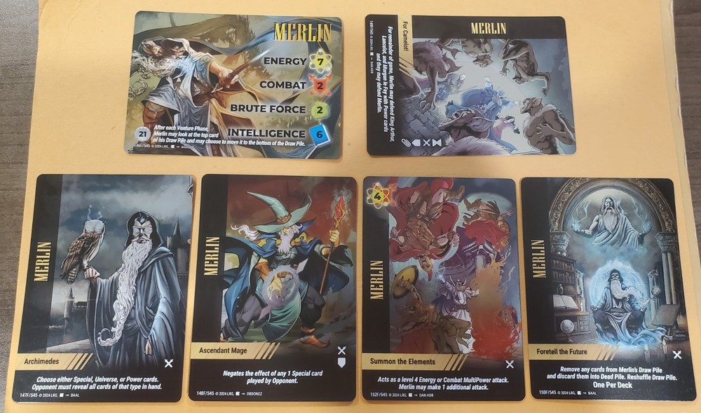 OverPower ERB World Legends Kickstarter Character Merlin FOIL STACK
