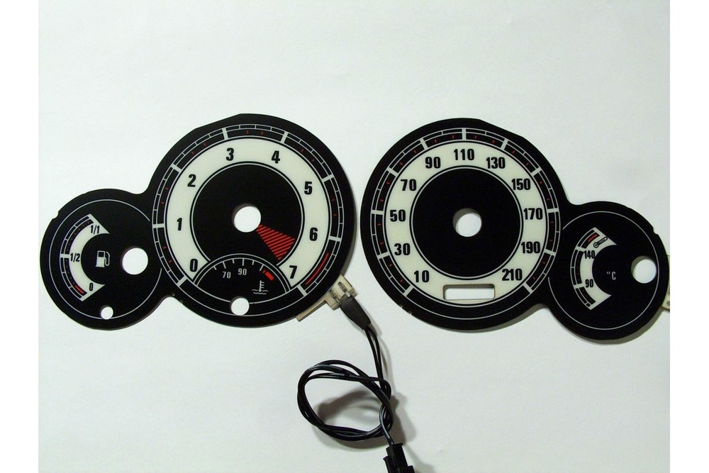 Peugeot 206 Design 2 Glow Gauge Plasma Dials Speedometer Shift Indicators