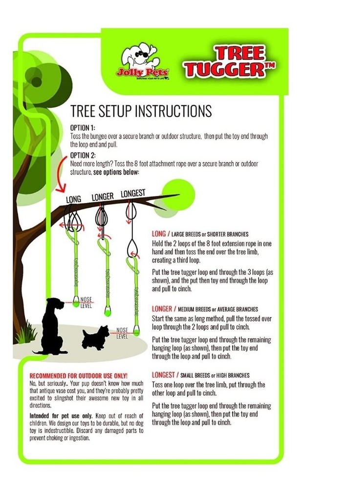Jolly Pets Tree Tugger Green