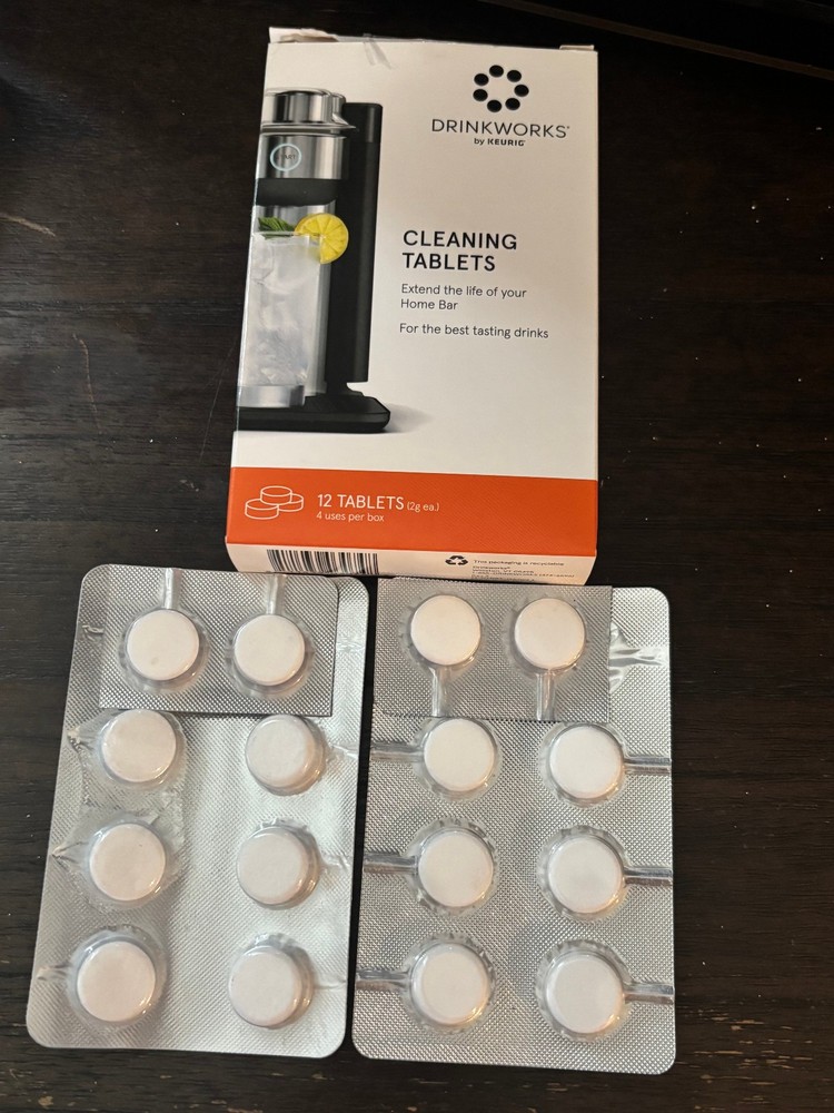 Drinkworks Cleaning Tablets – 12 Sealed Tablets – Open Box – Discontinued & Rare