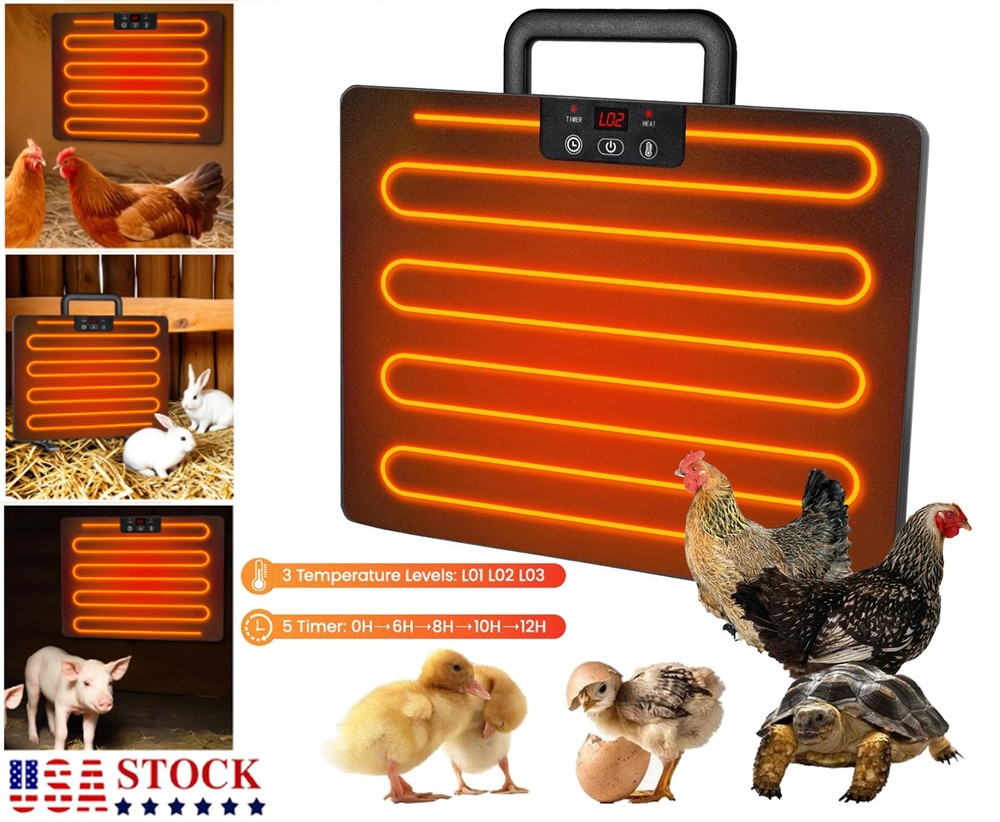 2Pack Chicken Coop Heater, Chicken Coop Heater Heating Panel for Winter