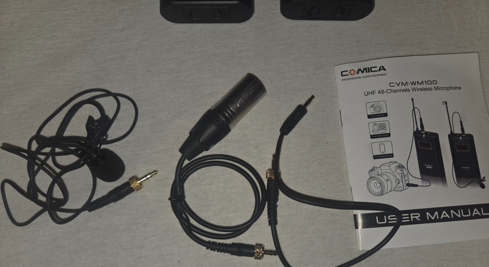 COMICA CVM-WM100 - Wireless Lavalier Lapel Microphone Transmitter Receiver