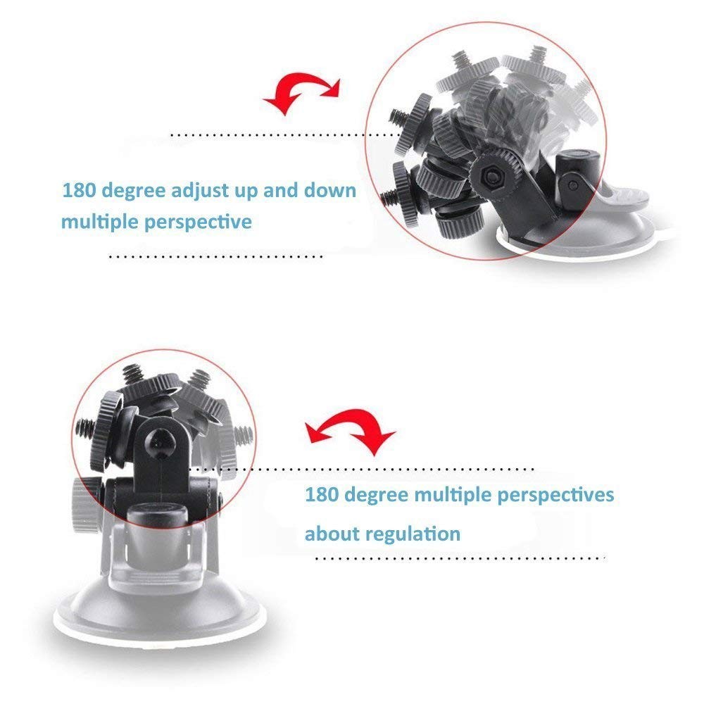 Car Windscreen GPS Suction Cup Mount for Windshield Dash Cam Camera Camcorder...