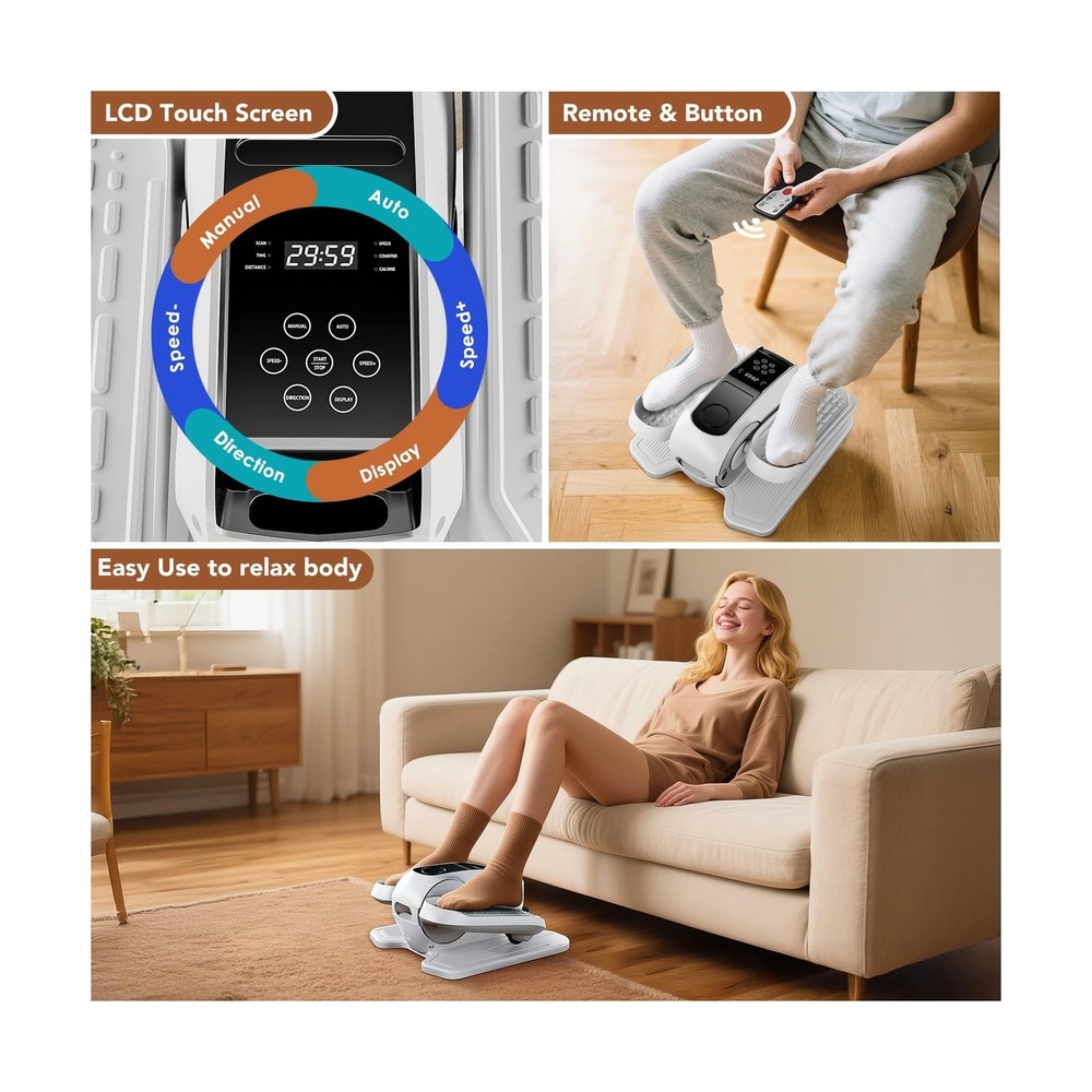Under Desk Elliptical Exercise Machine, Mini Elliptical Leg Exerciser As Seen...