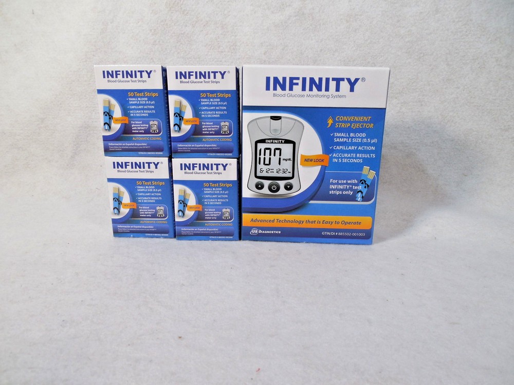 INFINITY Diabetic Blood Glucose Test Strips 200ct with Meter