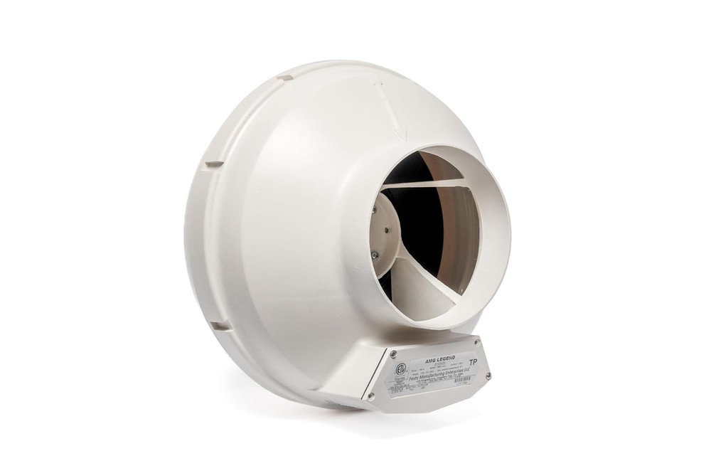 Radon Mitigation Fan 345 CFM 6in Poly Resin White