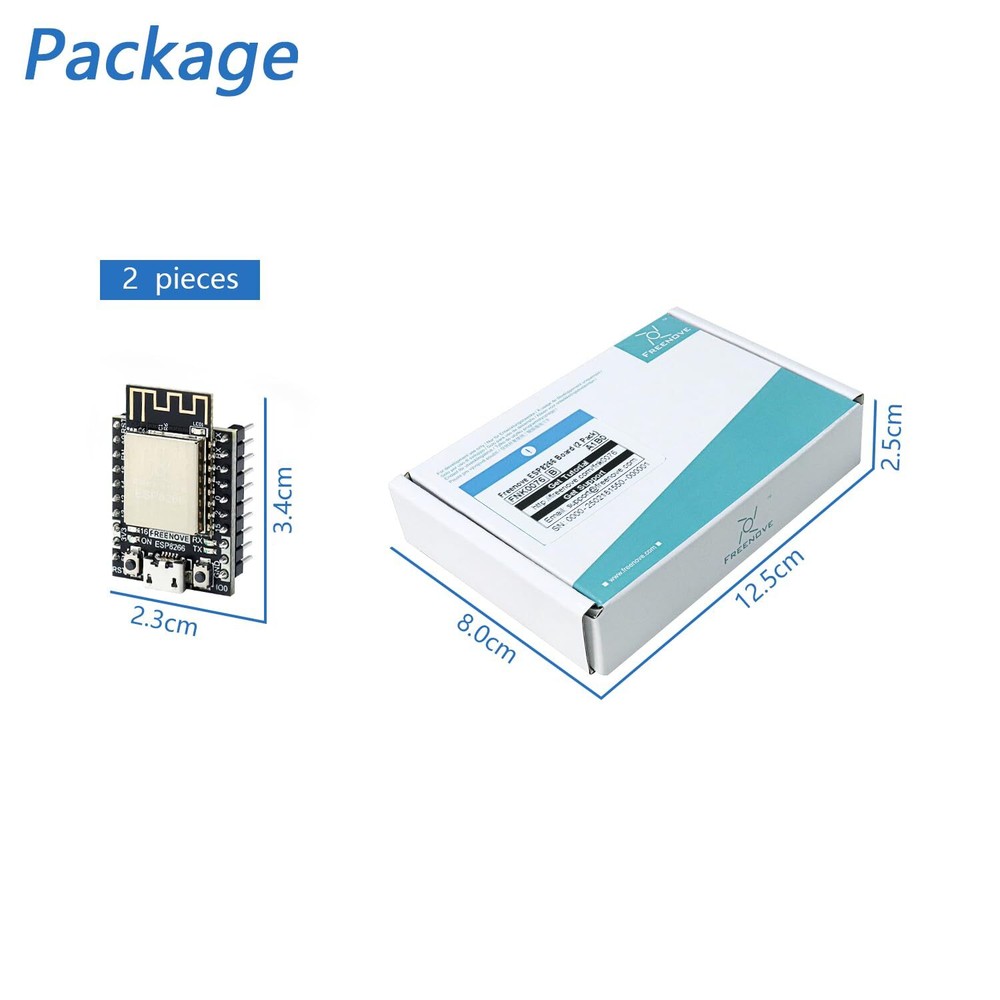 ESP8266 Development Board 2 Pack 32-bit 160 MHz Mini Microcontroller Onboard ...