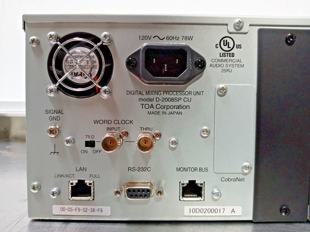 Toa Electronics D-2008SP 32-Channel Digital Mixing Processor Unit 120 V / Tested