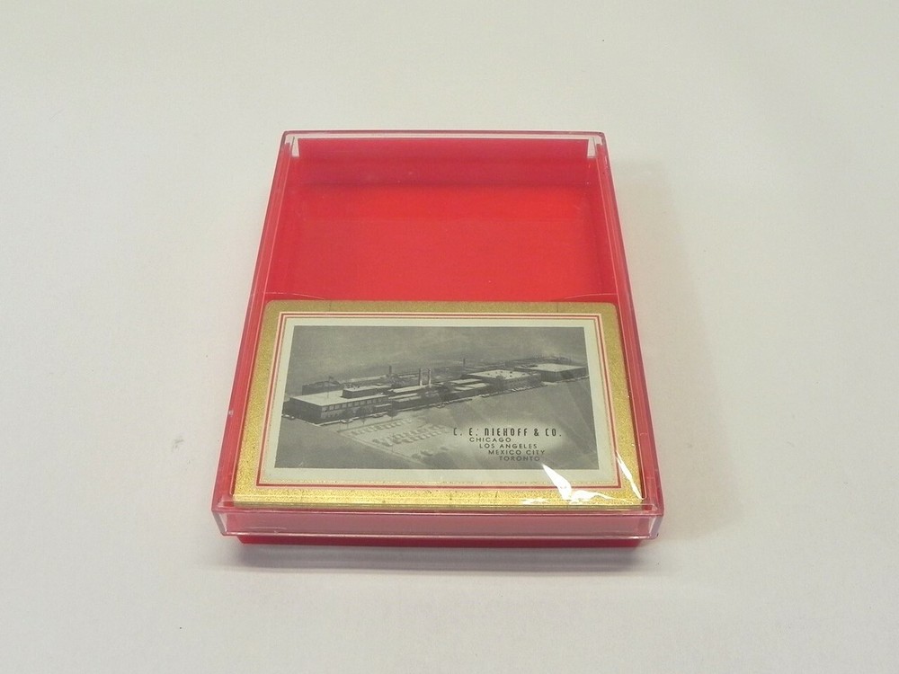 VINTAGE C.E. NEIHOFF & CO. SEALED PLAYING CARD DECK *PREOWNED, MISSING 1 DECK*