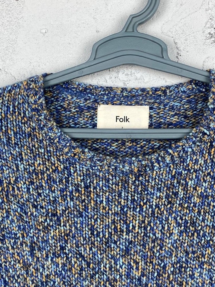 Folk Heavy Cable Knitted Wool Sweater Size 2