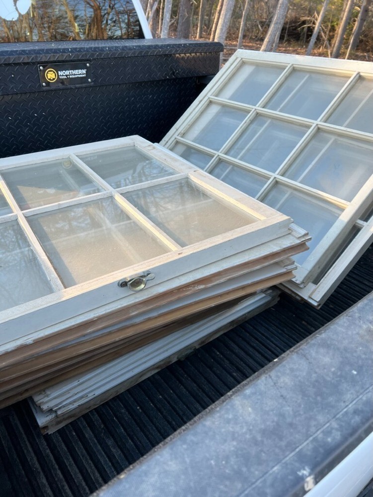 Vintage 6 and 9 panel Sash Windows/2 Shutters