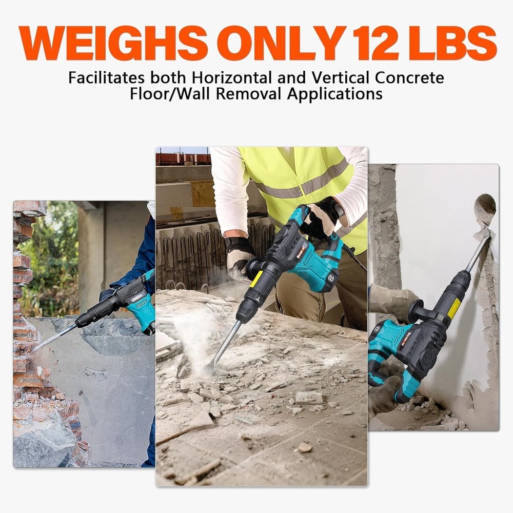 Electric Chipping Hammer with Carrying Case