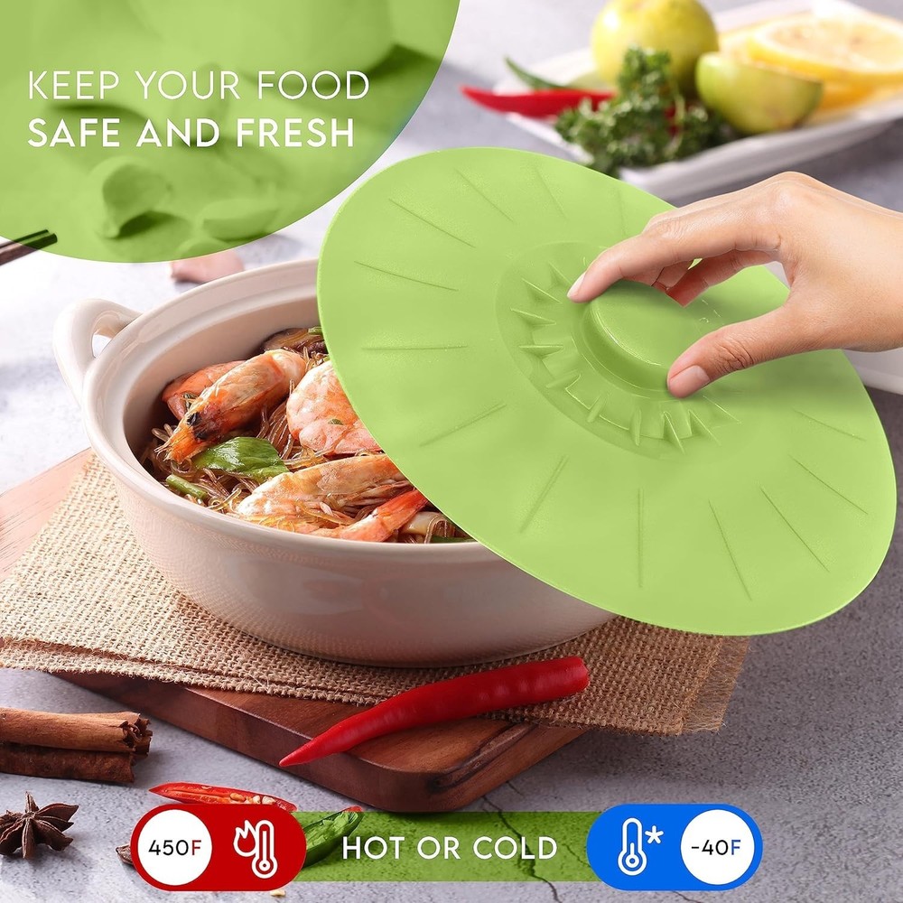 Easy Grip Silicone Bowl Covers - 5 Pcs