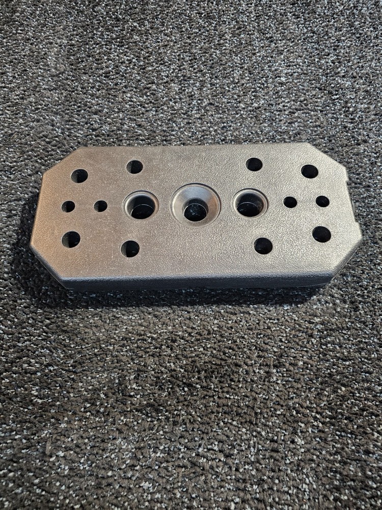 Vinyl Rectangle Weight Plate 10 LBS 14.5" L x 7" Stackable, Black