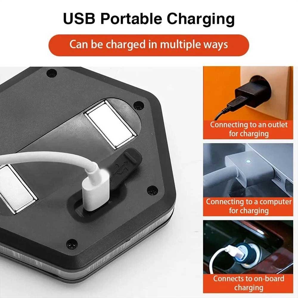 360° Rotating LED Magnetic Car Warning Light - Flashing