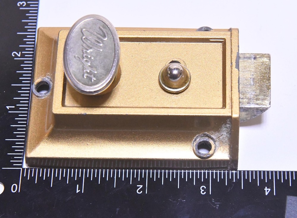 VINTAGE WRIGHT DEADBOLT DOOR JAM LOCK