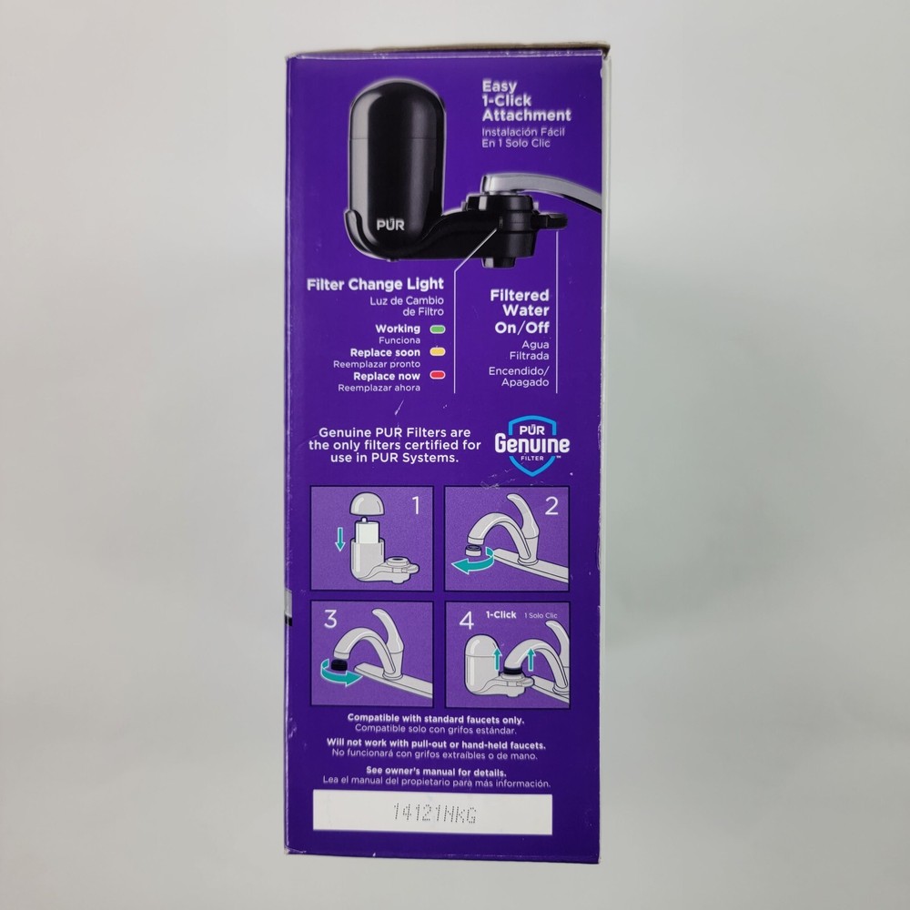 PUR Faucet Filtration System - Black Filter Mount - FM2000B Easy Attachment