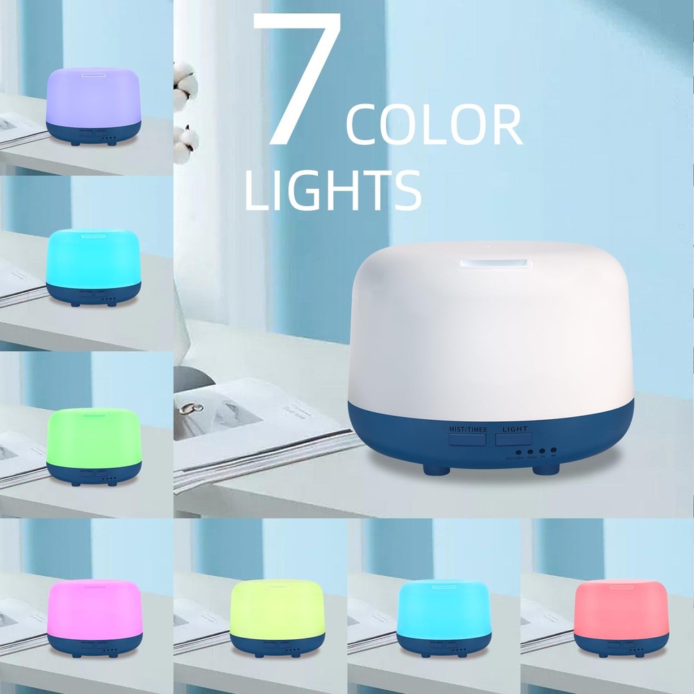 Marchred 300ML Essential Oil Diffuser with Remote Control, 7 LED Dark Blue