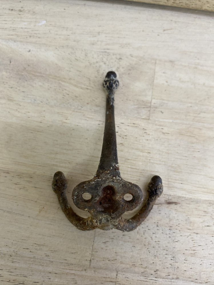 ANTIQUE WALL COAT HOOK Iron Metal Primitive