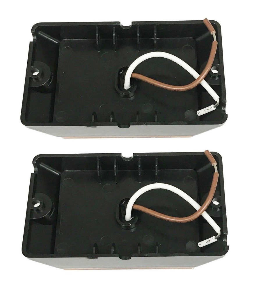 (2) Amber 2" Square LED Trailer Side Marker Lights Surface Mount - 24043