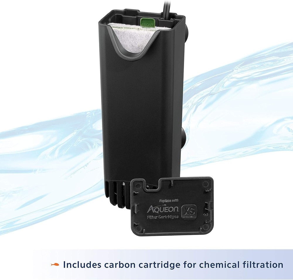 Aqueon QuietFlow E Internal Power Filter - Efficient 3 Gallon Aquarium Solution