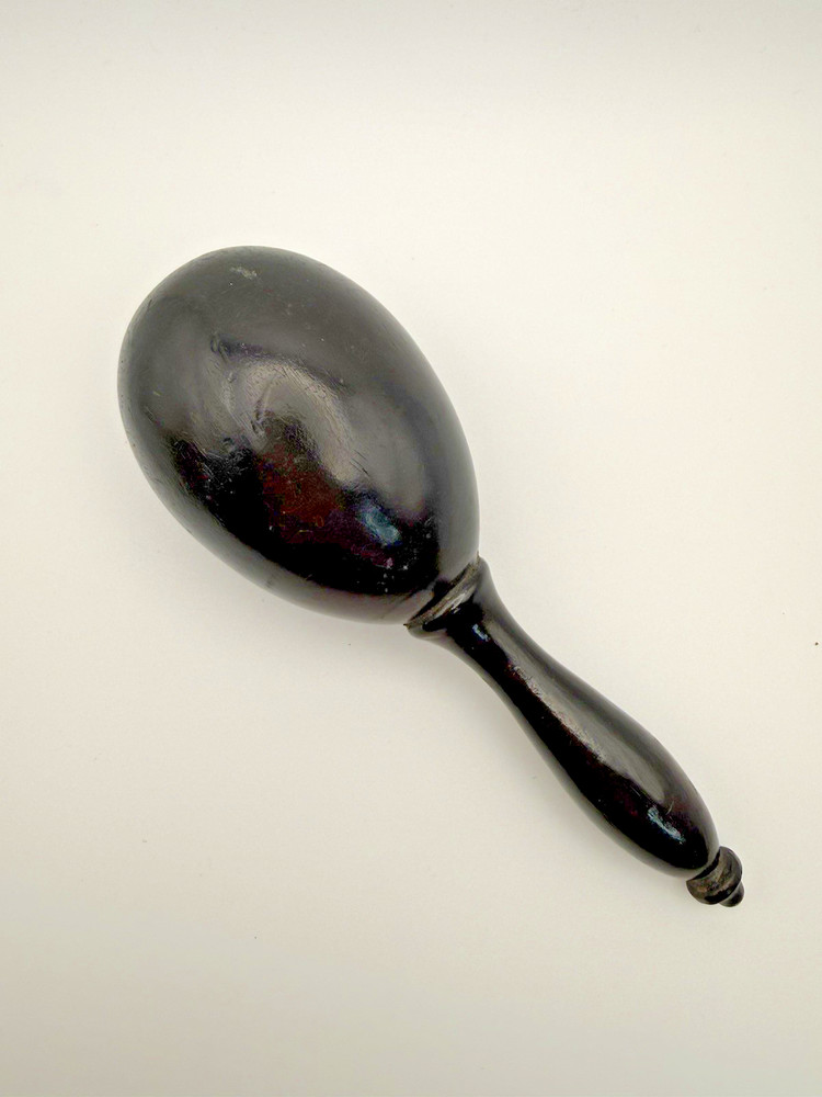 Antique Turned Wooden Sock Darning Egg