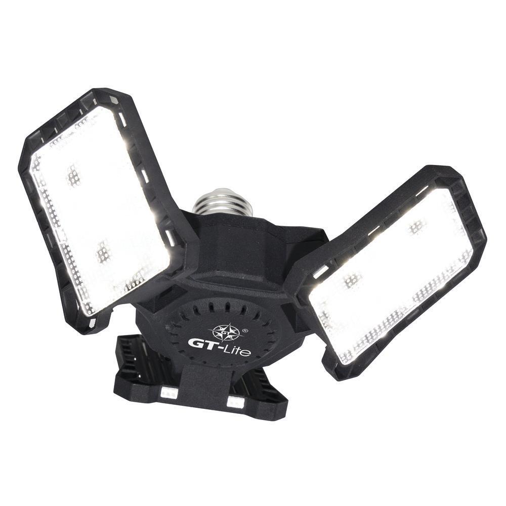 GT-Lite 3000 Lumen 3-Panel Adjustable Daylight 5000K LED Light Bulb 30,000 Hour