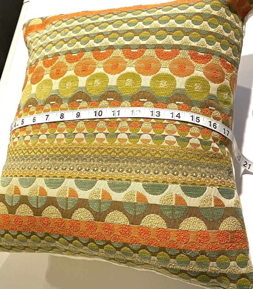 Multicolored Textured Geometric Pattern Pillow Sham Size 18 x 18 Envelope Close