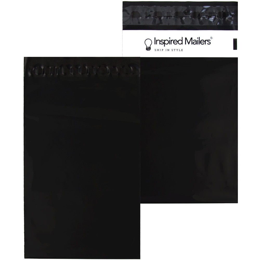 Inspired Mailers - Poly 6x9-100 Pack - 6x9" - 100 Pack, Solid Black