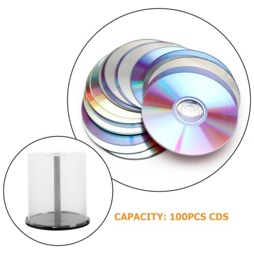 CD/DVD Case, 4 Count, Modern Style, CD Storage Cases, 100 Disc Capacity, 5.93