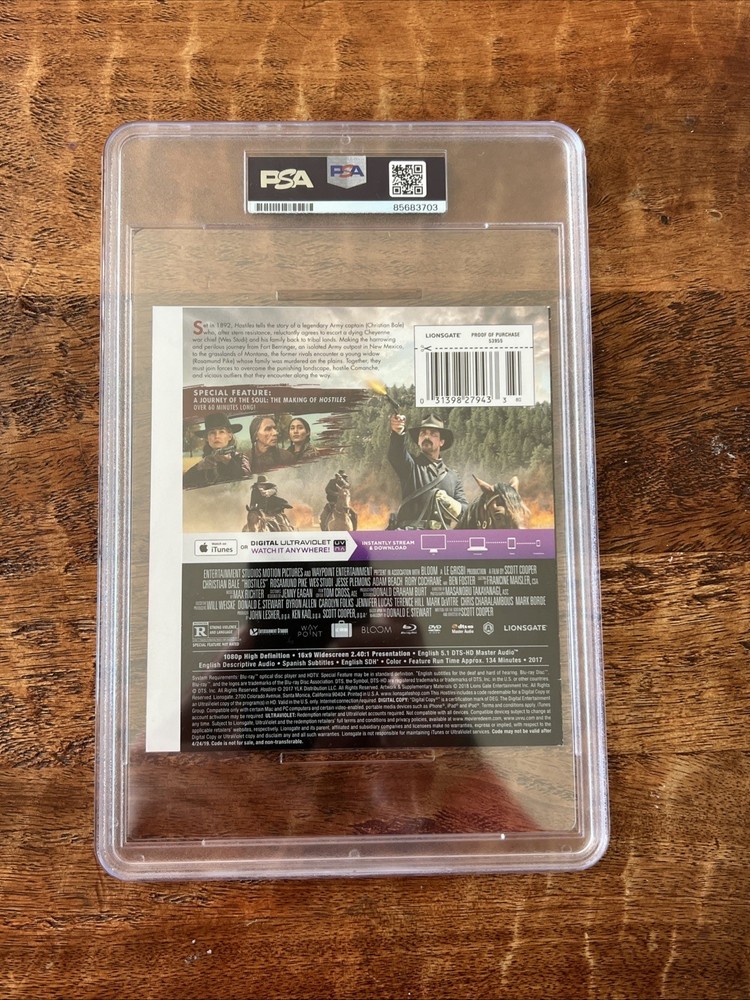 Wes Studi Signed Hostiles DVD PSA/DNA Slab Autographed