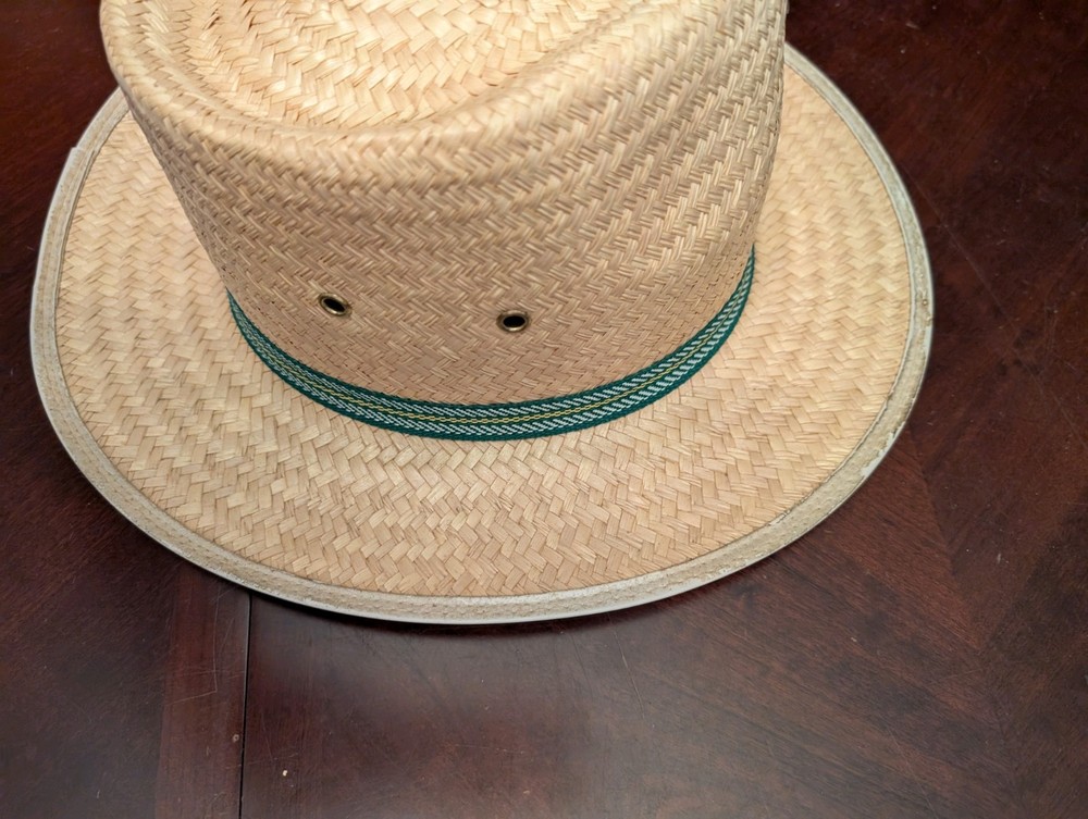 Authentic Amish Made Straw Shade Hat Field Hat Men's Medium