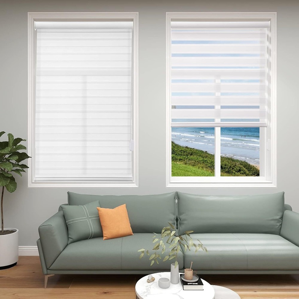 Changshade CUSTOM Made Curtains Light Filtering Zebra Roller Shade Window Blinds