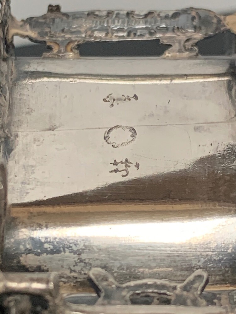 RARE Antique Miniature Rococo Silver Coach